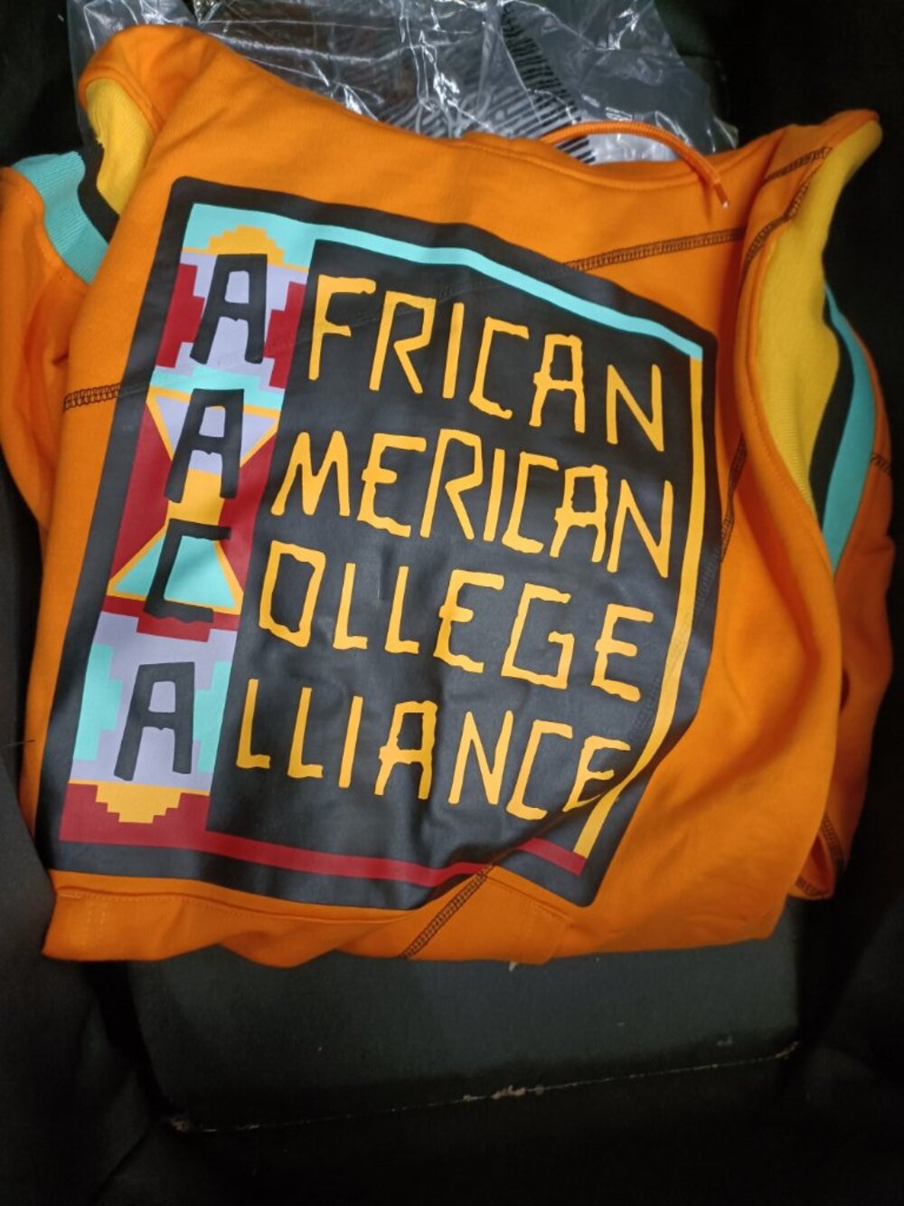 Use AACA 90s Style Hoodie Sweatshirt HBCU Pride Gear, Gold/Black Line, 3XL